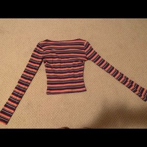 UO Kimchi Surplice Stripe Top